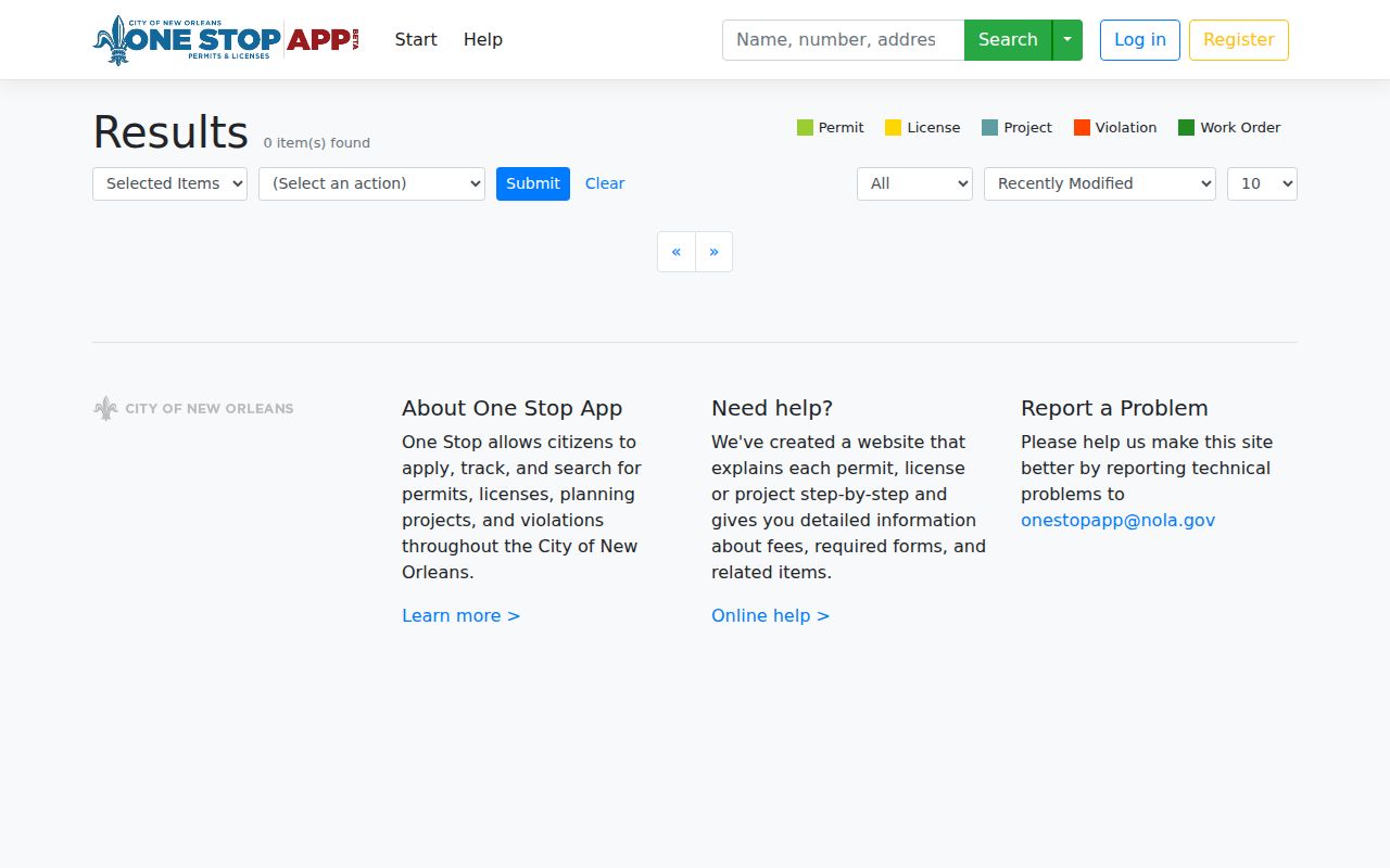 New Orleans residents directory One Stop search