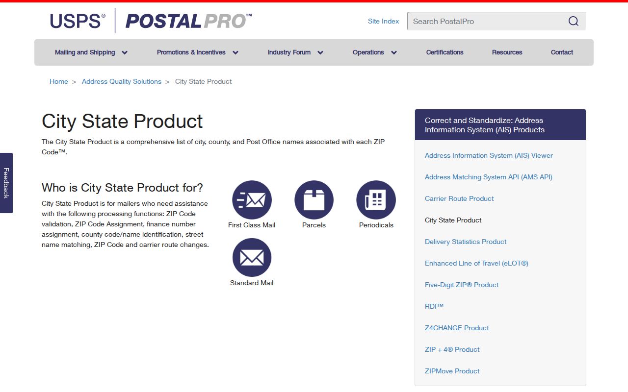 New Orleans ZIP code directory USPS City State Product